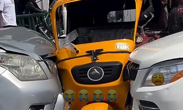 Photos : No Life Loss As Two Luxury SUVs Facing Each Other Crush Keke Marwa - autojosh