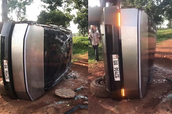 Uganda’s Only Tesla Cybertruck Badly Damaged In A Rollover Crash - autojosh