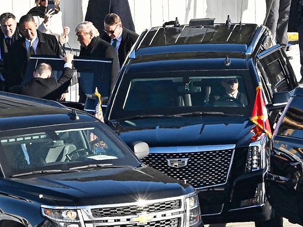 Donald Trump’s Brand New Stretched Armored Cadillac Escalade Steals The Spotlight In Switzerland - autojosh