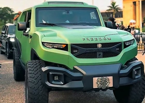 Son Of Ghanaian Businessman, Freedom, Rode In Customized Rezvani Tank To Welcome IShowSpeed - autojosh