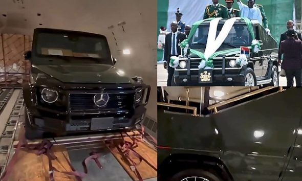Brand New Mercedes-Benz G-Class ‘Parade Car’ Spotted Inside A Cargo Plane Reportedly Enroute For Nigeria - autojosh
