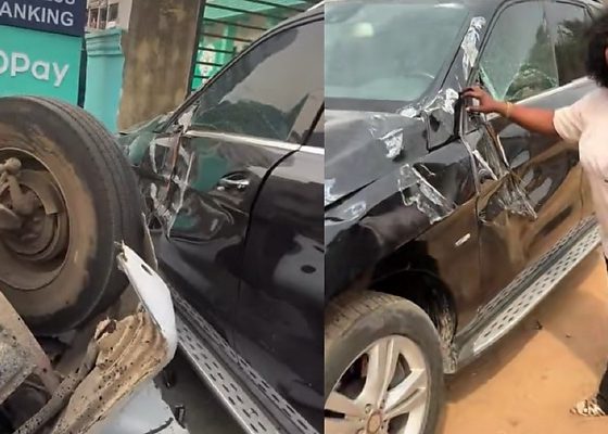 Woman Demands For Another Mercedes GLE After An Overturned Tanker Damaged Her SUV In Ibadan - autojosh
