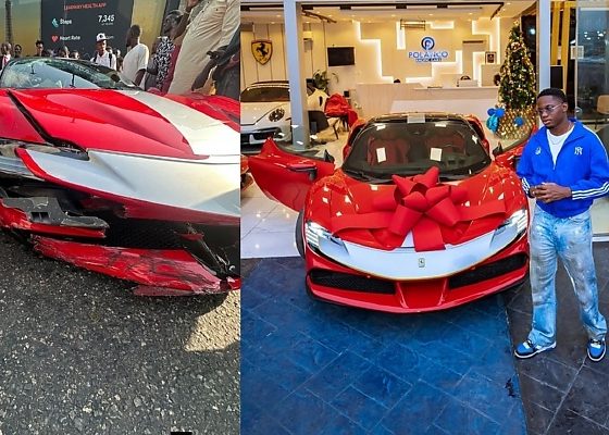 Popular Forex Trader Crashes Ferrari SF90 In Lagos, Two Month After Splashing N1.5b Billion On The Supercar - autojosh