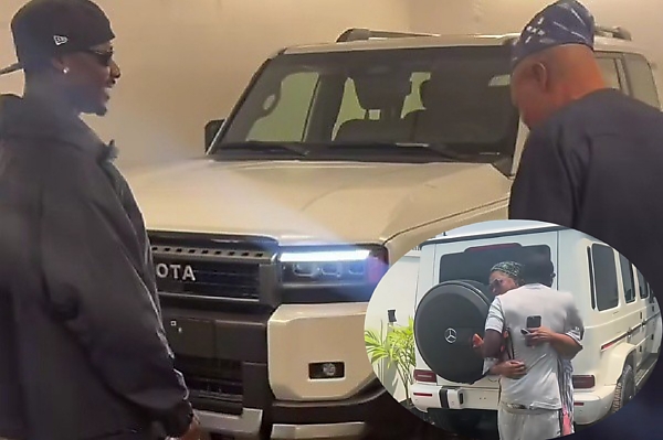 Asake Surprises Dad With Toyota Prado Worth N130m, Days After Gifting Mum A Mercedes G-Wagon - autojosh