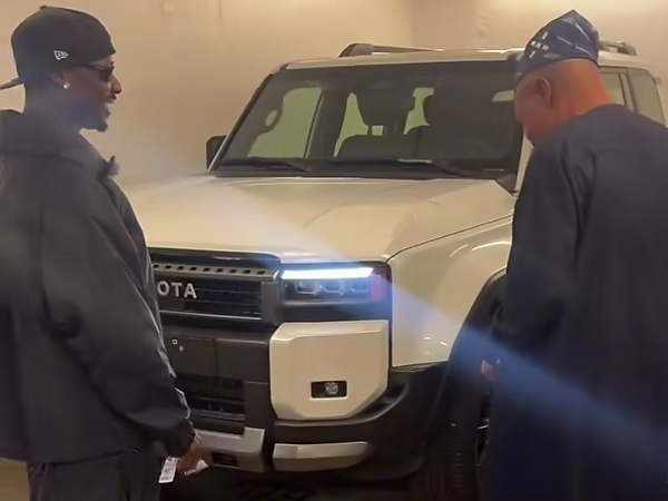 Asake Surprises Dad With Toyota Prado Worth N130m, Days After Gifting Mum A Mercedes G-Wagon - autojosh 