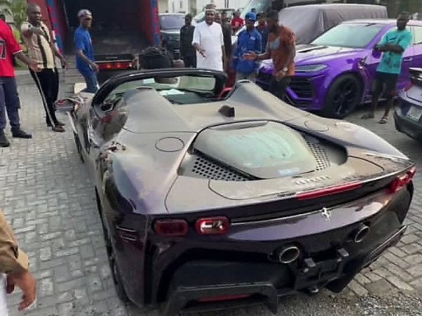 Burna Boy Takes Delivery Of His Ferrari SF90 Worth N1.5b, Singer Takes Supercar For A Spin - autojosh 