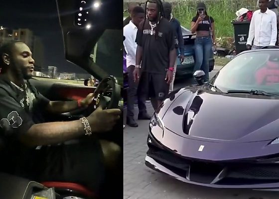 Burna Boy Takes Delivery Of His Ferrari SF90 Worth N1.5b, Singer Takes Supercar For A Spin - autojosh