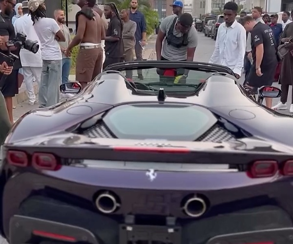 Burna Boy Takes Delivery Of His Ferrari SF90 Worth N1.5b, Singer Takes Supercar For A Spin - autojosh 