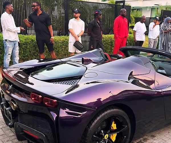 Burna Boy Takes Delivery Of His Ferrari SF90 Worth N1.5b, Singer Takes Supercar For A Spin - autojosh 