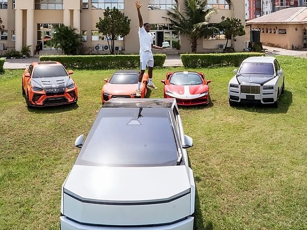 Rolls-Royce Cullinan, Ferrari SF90 On Display As Habby Forex Flaunts His Car Collection To Mark His Birthday - autojosh