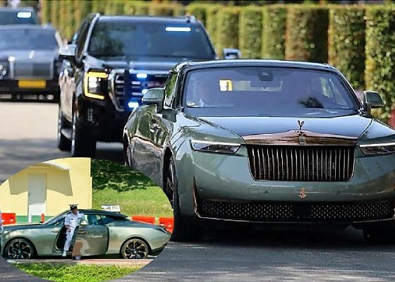 One-of-just-4 In The World : King Of Malaysia Pulls Up To An Event In $30M Rolls-Royce Arcadia Droptail - autojosh