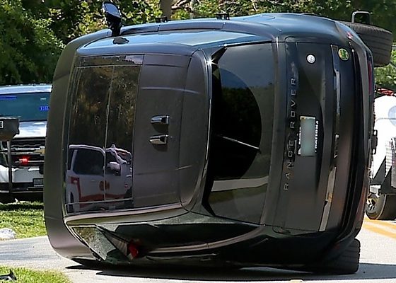 Tiger Woods Charged With “Driving Under Influence” Following Range Rover Rollover Crash - autojosh