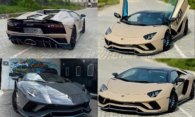Davido’s Lamborghini Aventador Gets New Wrap With Customized “001” Decal, “Omo Baba Olowo” Painting - autojosh