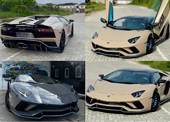 Davido’s Lamborghini Aventador Gets New Wrap With Customized “001” Decal, “Omo Baba Olowo” Painting - autojosh