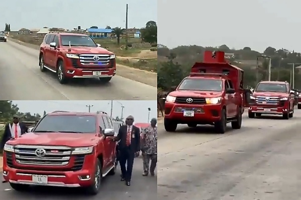 Federal Fire Service Boss Arrives Kogi In Grand Convoy Of Red Vehicles, Spark Online Reactions - autojosh