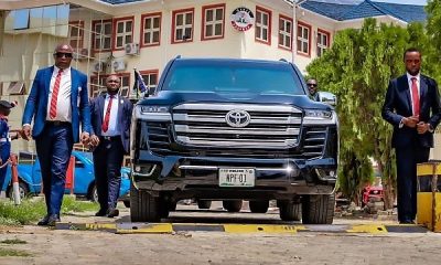 “NPF 01” : Moment IGP Arrived For His Historic Visit To NSCDC HQ In An Armored Toyota Land Cruiser 300 SUV - autojosh