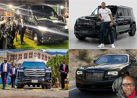 Tinubu’s Armored Mercedes Sprinter, AJ’s Widetrack Defender, IGP’s Armored Land Cruiser, Fayose’s Rolls-Royce, Nigerian News In April - autojosh