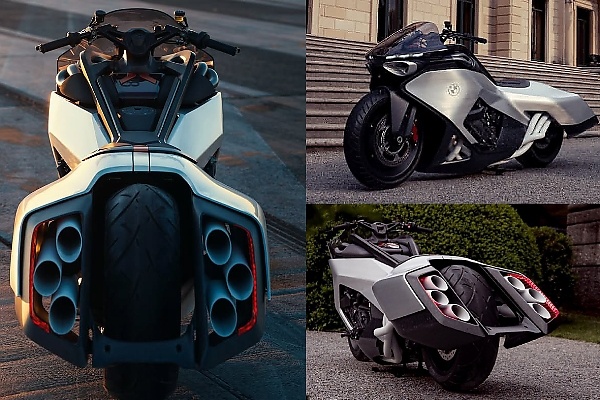 BMW’s New Vision K18 Is A Jet-inspired Bike With Six Intakes, Six Tailpipes And Six Headlights