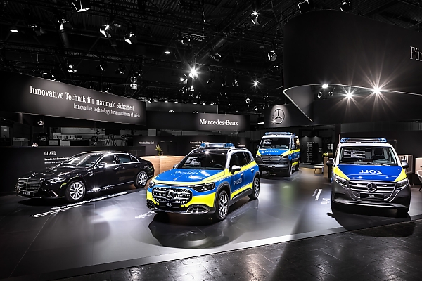 Mercedes-Benz Displays Armored S 680 Guard 4MATIC, Electric GLB And GLC Police Cars At 2026 GPEC - autojosh 