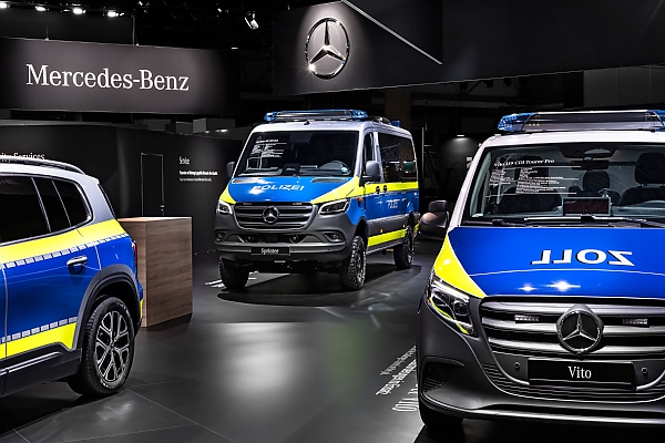 Mercedes-Benz Displays Armored S 680 Guard 4MATIC, Electric GLB And GLC Police Cars At 2026 GPEC - autojosh 