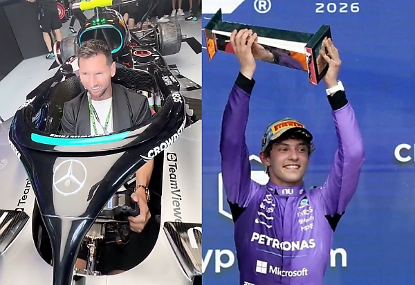 Kimi Powered Mercedes-AMG Petronas F1 Team To Victory After Messi Sat Inside His F1 Car - autojosh