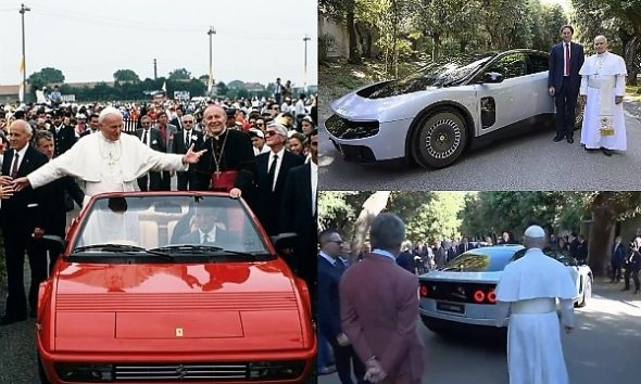 Throwback : Pope John Paul II Tours Ferrari’s Factory In Open-top V8 Mondial Cabriolet Driven By Founder’s Son - autojosh