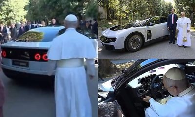 Pope Leo XIV Checks Out The All-new Ferrari Luce, Gifted The Electric Sports Car’s Steering Wheel - autojosh