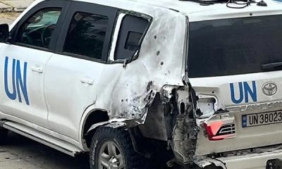 UN’s Armored Toyota Land Cruiser Hit By Drones While Delivering Aid In Ukraine, See The Aftermath - autojosh