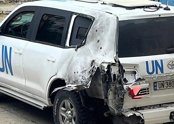 UN’s Armored Toyota Land Cruiser Hit By Drones While Delivering Aid In Ukraine, See The Aftermath - autojosh