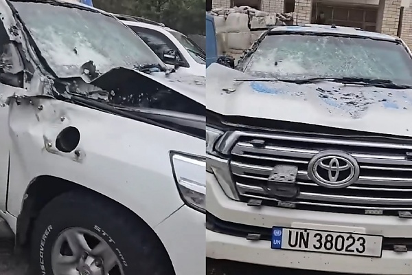 UN’s Armored Toyota Land Cruiser Hit By Drones While Delivering Aid In Ukraine, See The Aftermath - autojosh