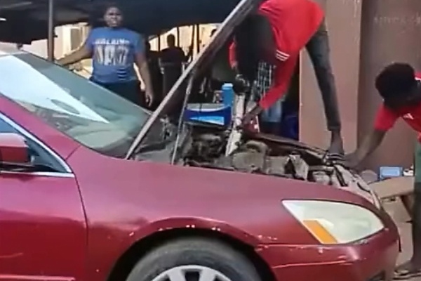 Drivers Beware: Panic In Anambra As Huge Snake Is Pulled From Car Engine - autojosh 