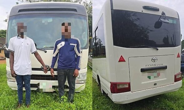 Ogun Police Foil Attempt To Smuggle Stolen Company Bus To Benin Republic, Arrest Driver, Accomplice - autojosh