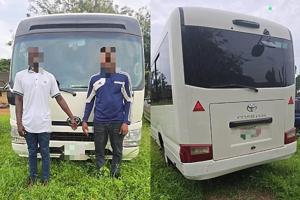 Ogun Police Foil Attempt To Smuggle Stolen Company Bus To Benin Republic, Arrest Driver, Accomplice - autojosh