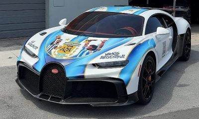 US Fan Customizes Bugatti Chiron Pur Sport To Honor Messi And Argentina - autojosh