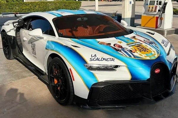 US Fan Customizes Bugatti Chiron Pur Sport To Honor Messi And Argentina - autojosh