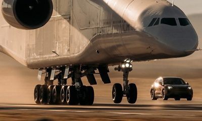 Didn’t Blow Off: How The Porsche Cayenne Kept Pace Under The World’s Largest Aircraft - autojosh