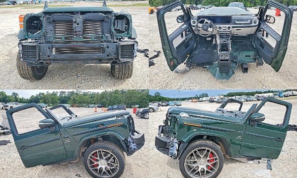 Bidding For This Stripped 2024 Mercedes-AMG G63 With No Rear End Surpasses $18,000 On Copart - autojosh