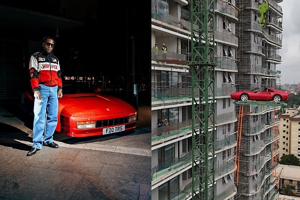 Burna Boy Lifts ₦1.6B Ferrari Testarossa Into His 26th Floor Penthouse - autojosh