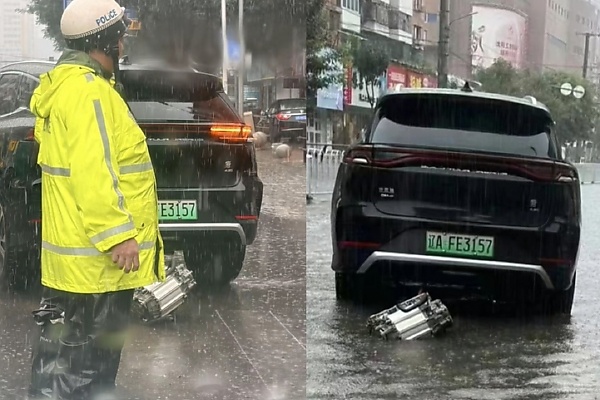 BYD Tang’s Rear Motor Detaches While Driving Through Flooded Road In China, Automaker Explains Why - autojosh 