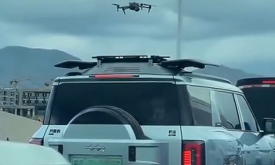 Bird’s-Eye View: BYD Leopard 8 Driver Deploys Roof-Mounted Drone To Check Traffic Ahead - autojosh