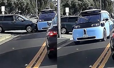 Moment Car Crashes Into Waymo Driverless Car As Online Users Blame Human Driver - autojosh