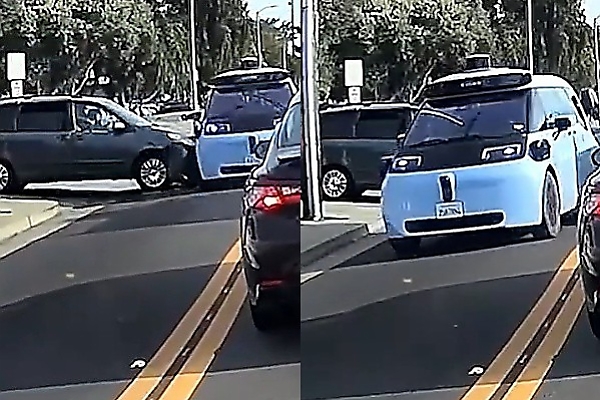 Moment Car Crashes Into Waymo Driverless Car As Online Users Blame Human Driver - autojosh