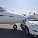 Moment Fiat Panda Drives Onto Runway And Crashes Into Private Jet Taxiing At Milan Airport - autojosh