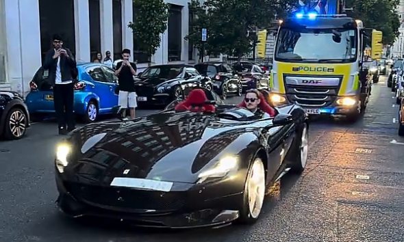 No Towing? London Police Officer Enjoys Ride In Seized Saudi £3.2M Ferrari Monza SP2 - autojosh