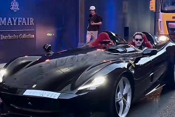No Towing? London Police Officer Enjoys Ride In Seized Saudi £3.2M Ferrari Monza SP2 - autojosh 