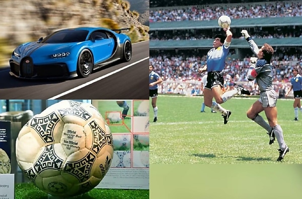 Maradona’s ‘Hand of God’ Ball Sells For $3.35M—Enough To Buy A Bugatti Chiron - autojosh