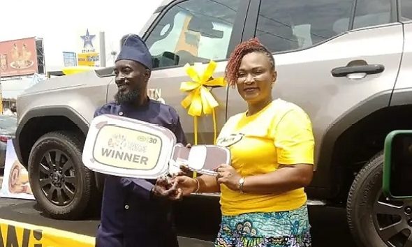 MTN Ghana At 30 Rewards: First 3 Of 9 Grand Prize Toyota Prado SUVs Presented To Winners - autojosh
