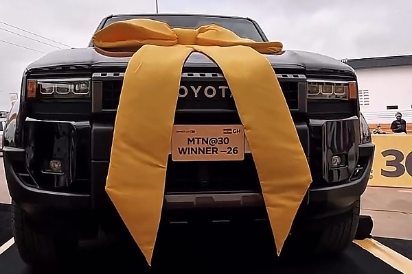 MTN Ghana At 30 Rewards: First 3 Of 9 Grand Prize Toyota Prado SUVs Presented To Winners - autojosh 