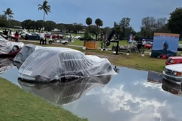 $5M Car With No Roof? Handlers Rush To Save Bugatti W16 Mistral Interior During Heavy Rain - autojosh