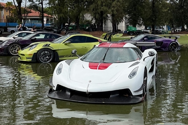 $5M Car With No Roof? Handlers Rush To Save Bugatti W16 Mistral Interior During Heavy Rain - autojosh